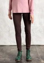 Jerseyleggings aus Bio-Baumwollripp - maulbeere
