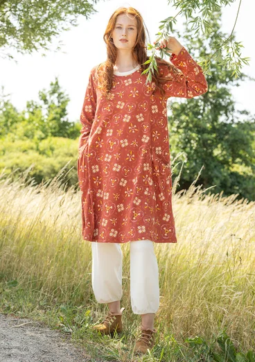 Tricot jurk "Star" van biologisch katoen - pompoen