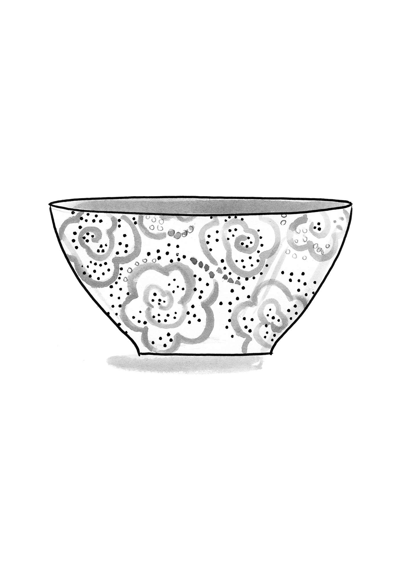 Skål  Krumelur  i keramik jade
