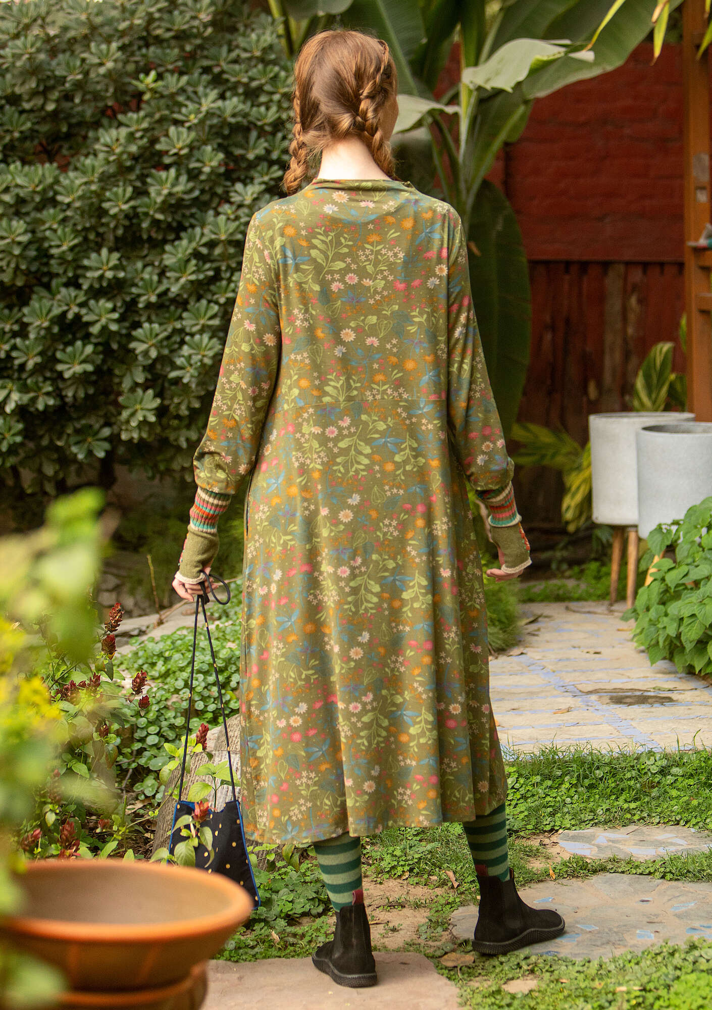 Tricot jurk  Bloom  van lyocell/elastaan levensboom thumbnail