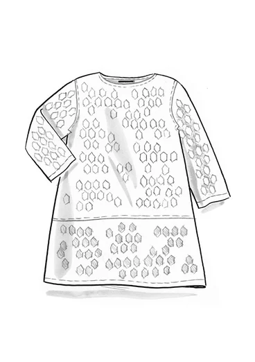 Tunika „Vendela“ aus Bio-Baumwollgewebe - krapprot-gemustert