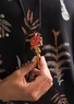 Bijou "Forest" en bois (cochenille Taille unique)