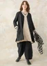 Blouse en lin tissé (noir XS)