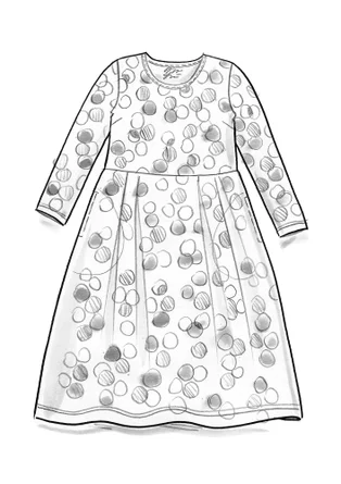 Gemustertes oder einfarbiges Jerseykleid „Frida“ aus Bio-Baumwolle - hellflaschengrün-gemustert