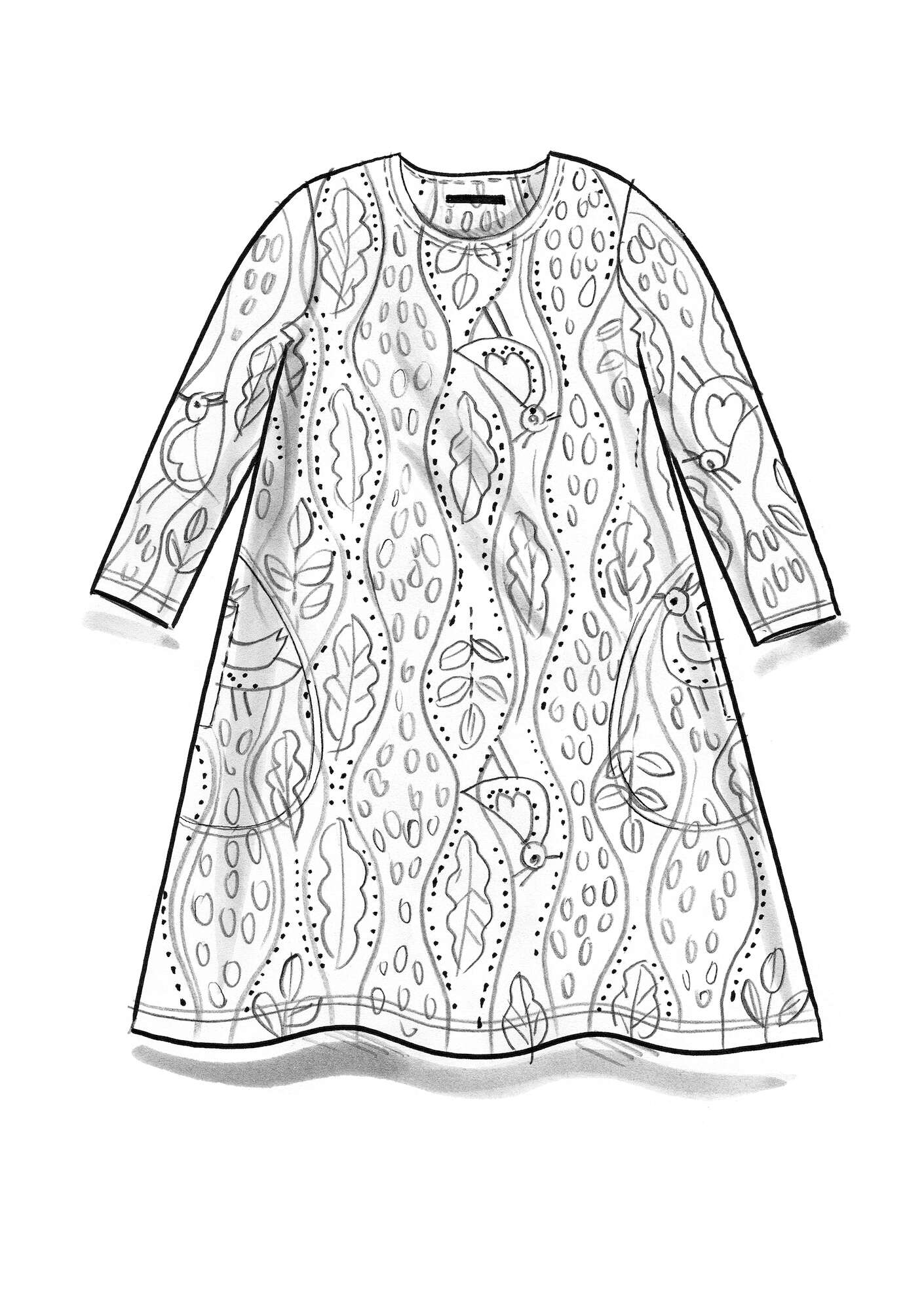 Tricot jurk  Polly  van biologisch katoen/modal chili