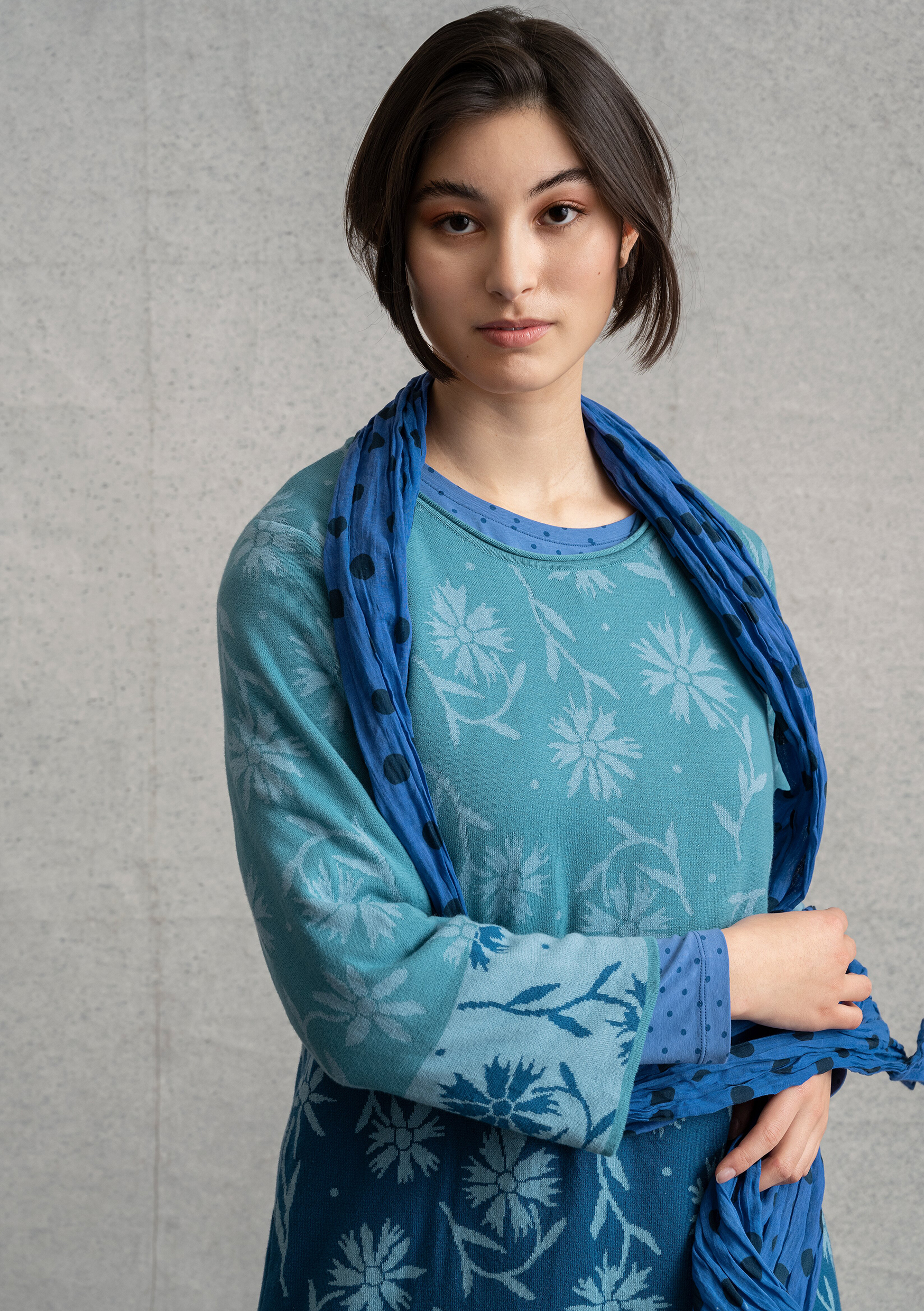 “Leia” organic cotton knit tunic indigofera thumbnail