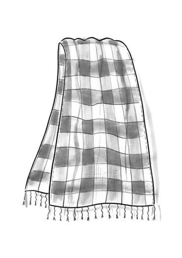 Garnfärgad sjal "Cleo" i ull - agatröd