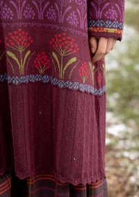 Strickkleid „Alma“ aus Bio-/Recycling-Baumwolle - aubergine