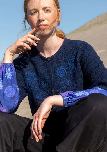 Gilet "Shadow" en laine d'agneau mélangée - bleu nuit