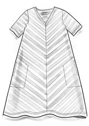 Essential striped dress in organic cotton