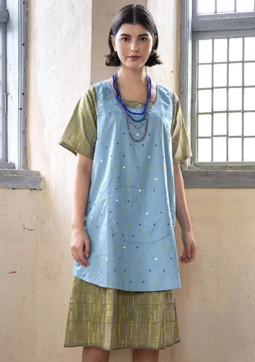 Tablier "Elsa" en coton biologique - bleu clair