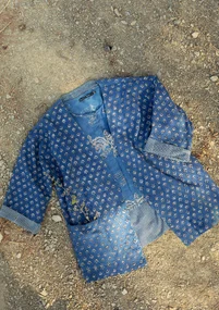 Kimono tissé ”Willow” en coton biologique - indigo