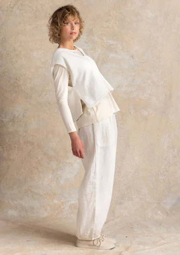 Strickpullunder aus Bio-/Recycling-Baumwolle - ungefärbt