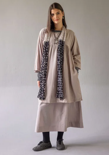 “Paris” woven organic cotton/silk skirt - dove grey