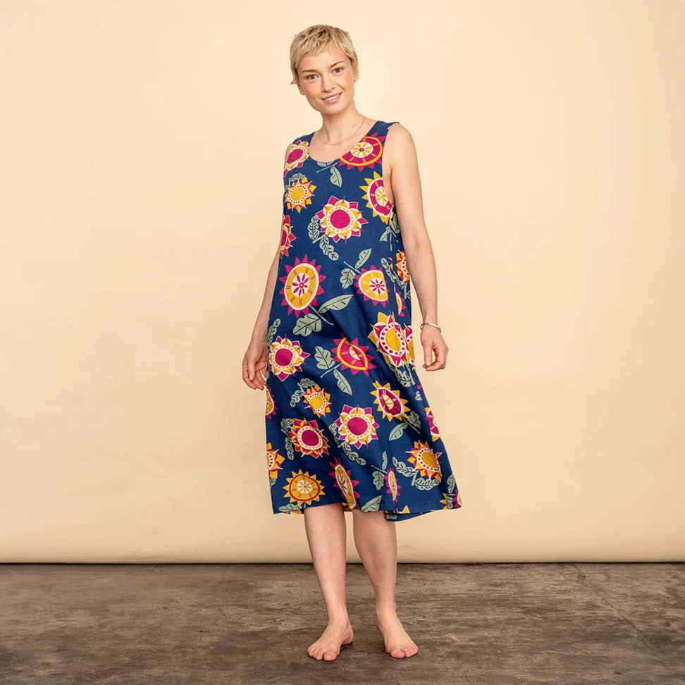 Jerseykleid „Kiku“ aus Bio-Baumwolle - indigoblau