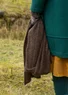 Strickschal aus Alpakagemisch (dunkelerde Einheitsgröße)