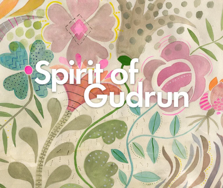A watercolour painting by Gudrun Sjödén.