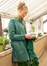 “Mårbacka” cardigan in organic/recycled cotton (bottle green XL)