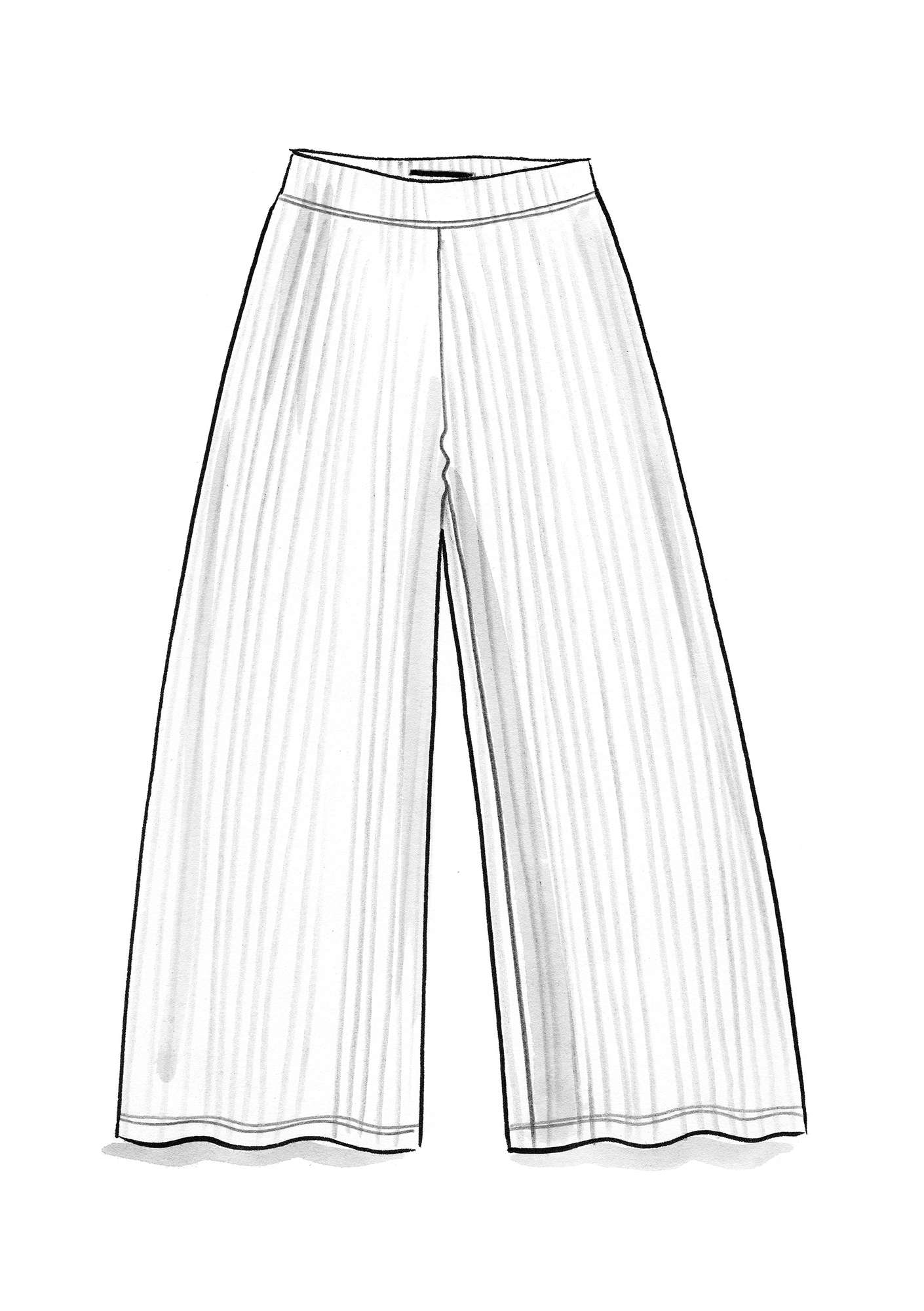 Pantalon en jersey côtelé de viscose de bambou/élasthanne bleu-gris