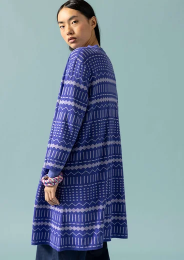 Strickjacke „Elsie“ aus Bio-/Recycling-Baumwolle - himmelblau