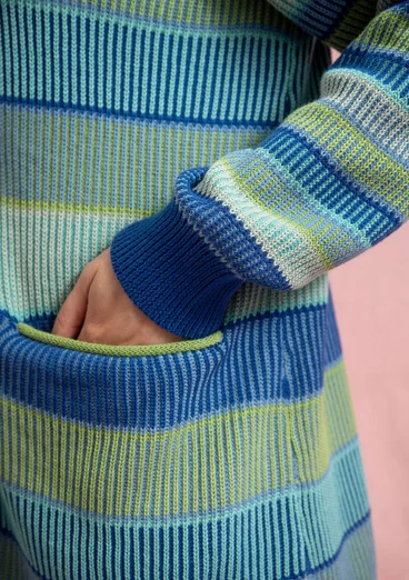 “Andromeda” organic/recycled cotton long cardigan - light indigo
