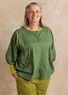 Geweven blouse "Tindra" van biologisch katoen (rozemarijn L)