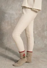 Gerippte Leggings aus Bio-Baumwolle - ungefärbt