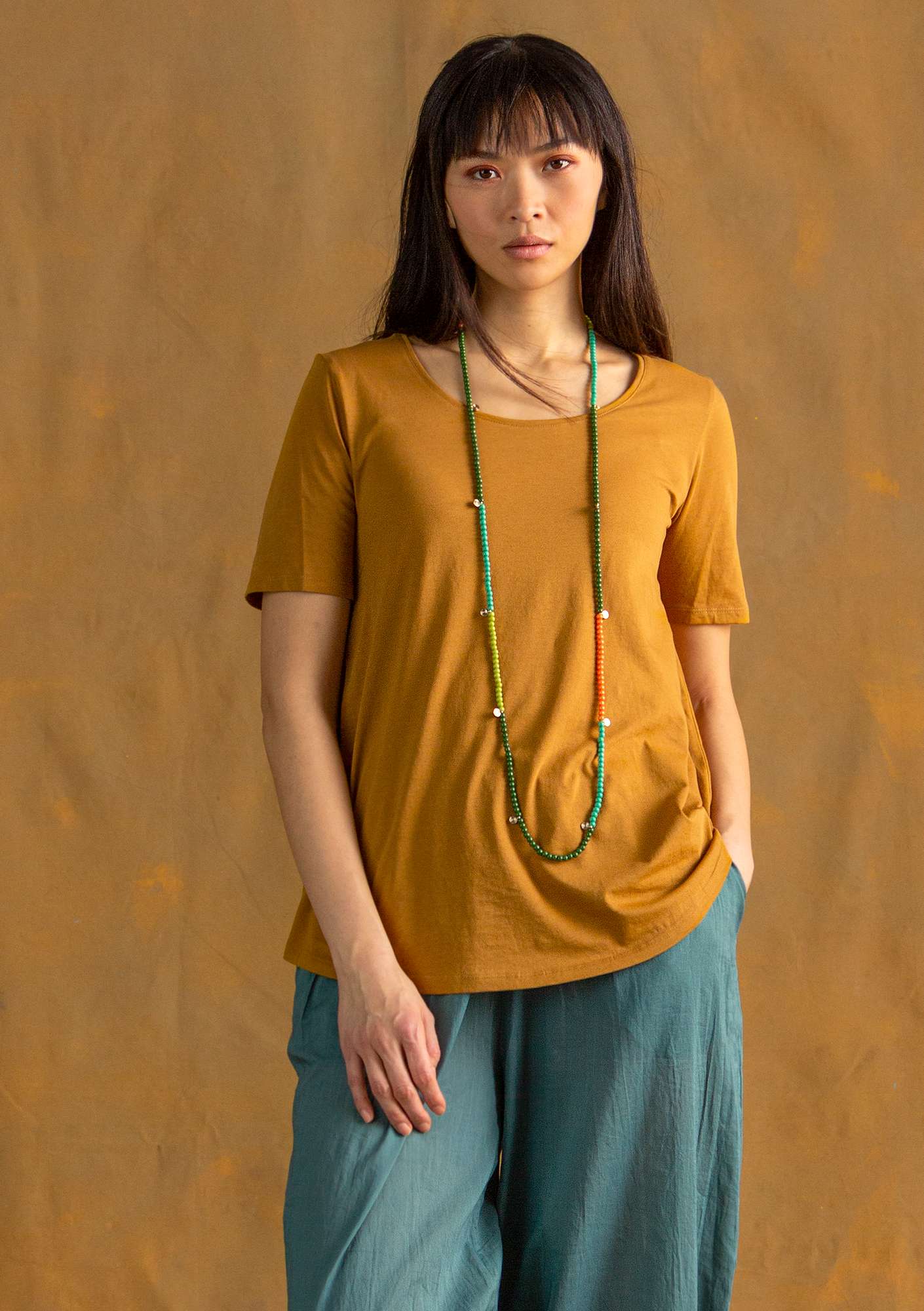 “Beety” organic cotton top curry thumbnail