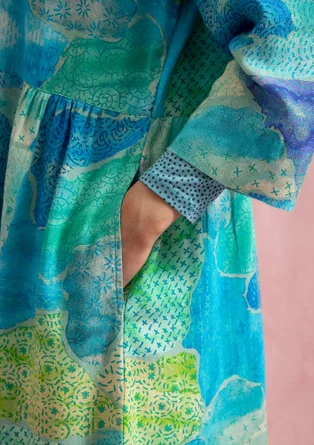 Robe tissée "Supernova" en lyocell/lin - indigo clair