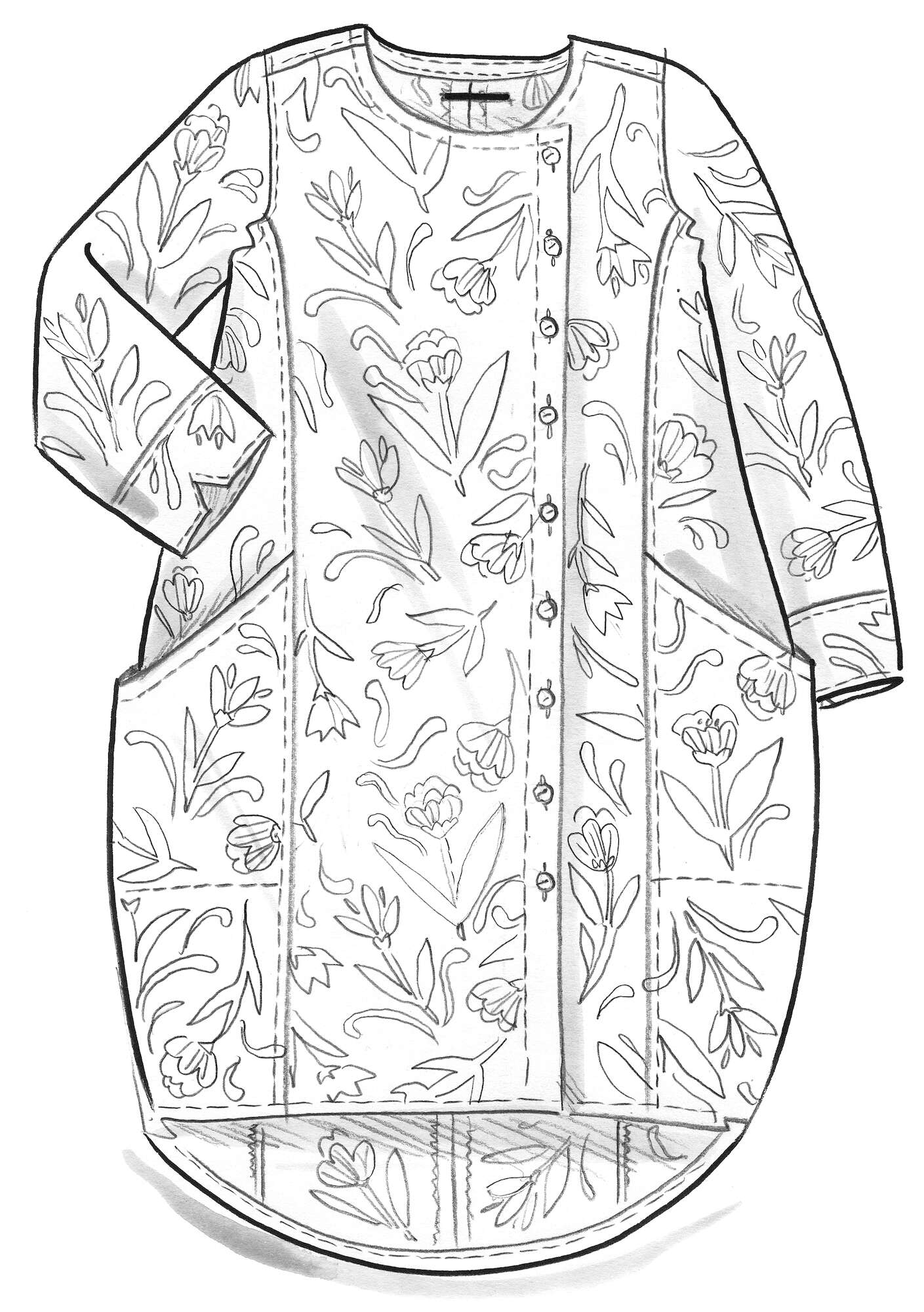 Kleid „Blomen“ aus Bio-Baumwollgewebe