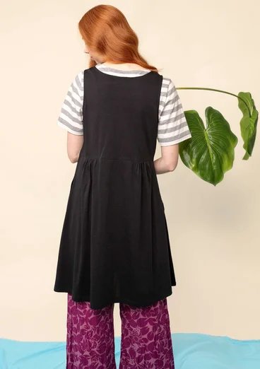 Robe "Lotus" en jersey de coton biologique - noir