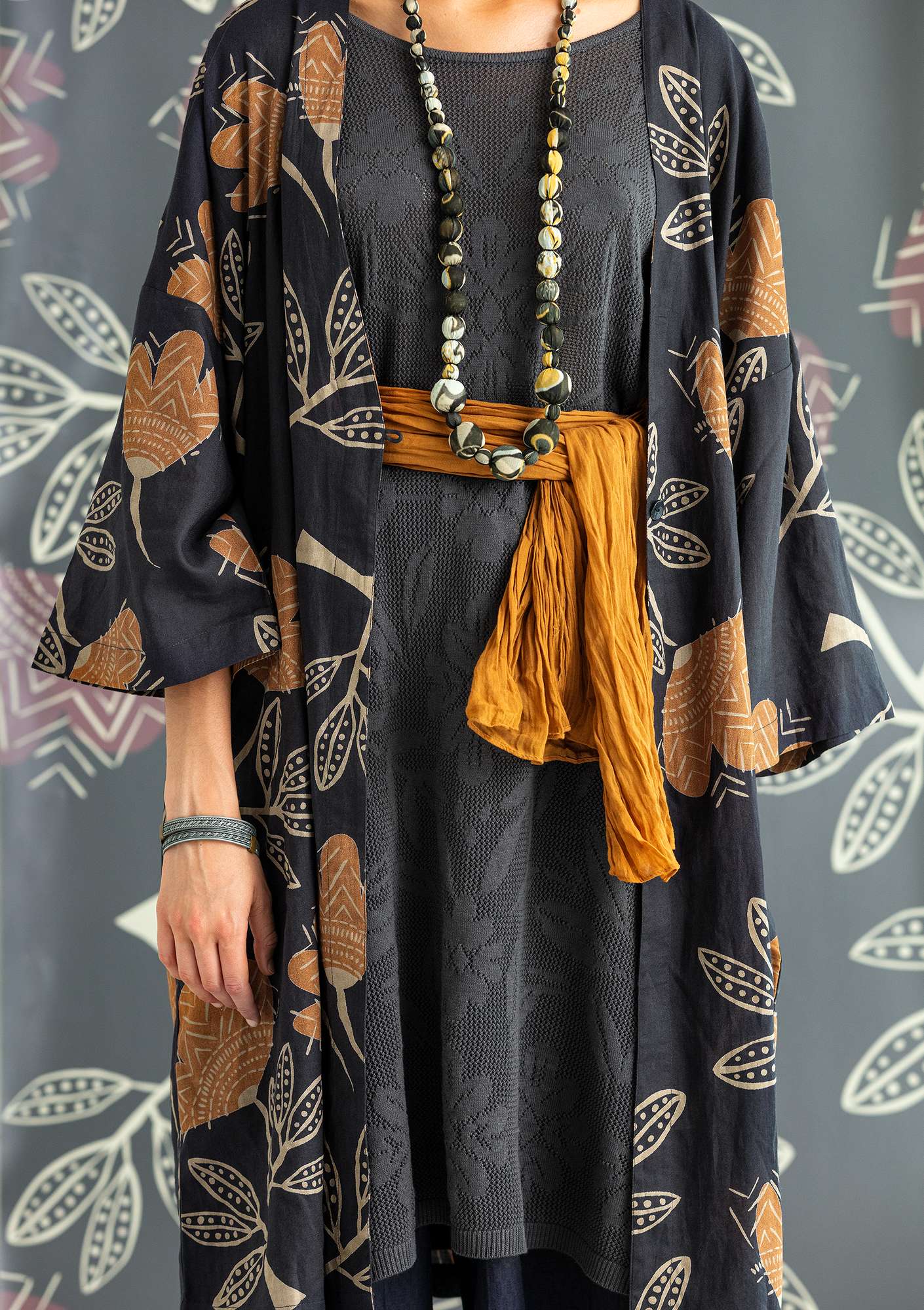 Kleid „Desert” aus Öko-Baumwolle  aschgrau thumbnail