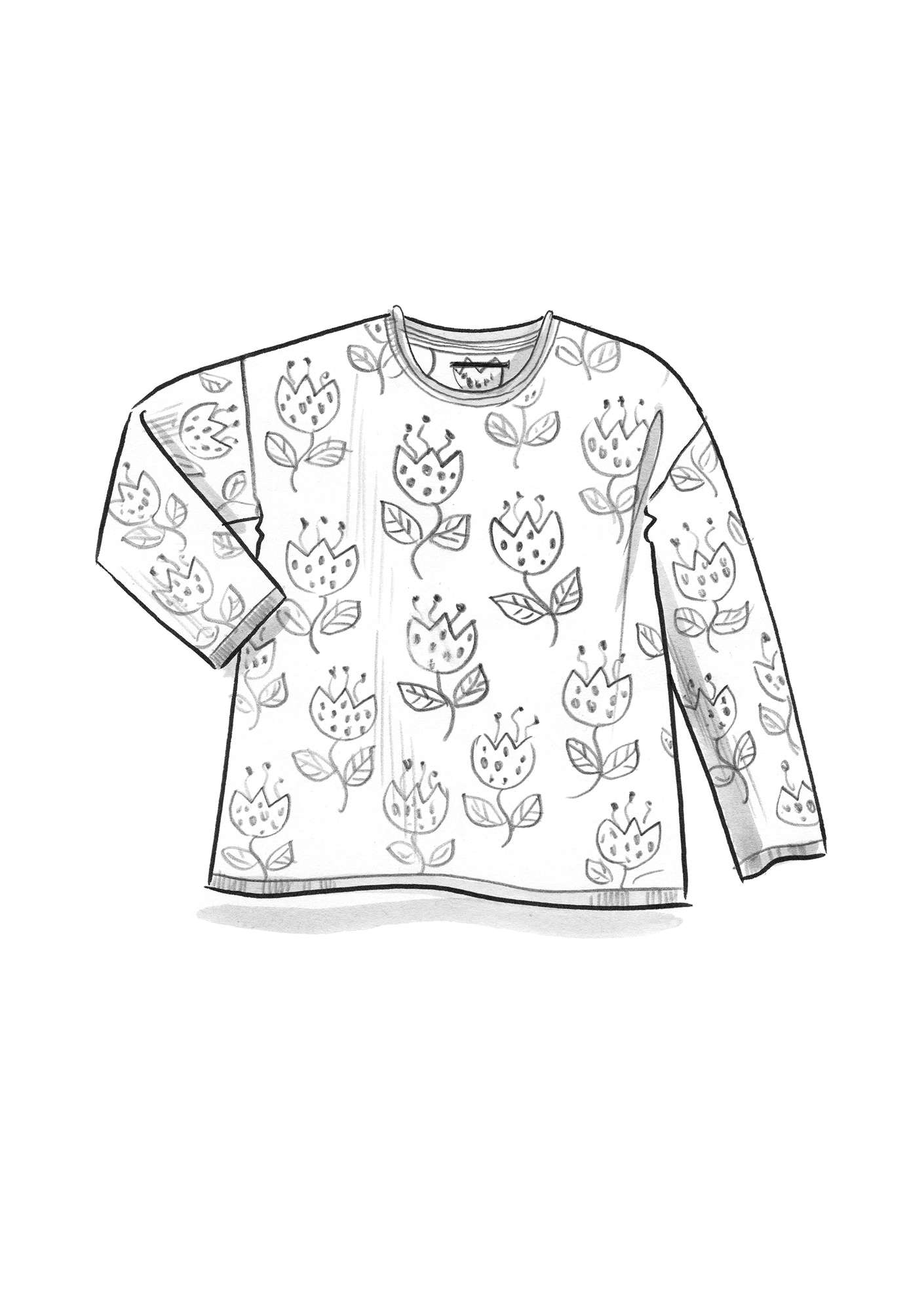 “Tulippa” organic/recycled cotton sweater black