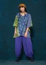 “Première” woven tunic in organic cotton/silk (cobalt blue S/M)