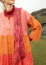 Vevd tunika «Rachna» i økologisk bomull (flamingo S)