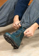 Nappa boots - dark jade