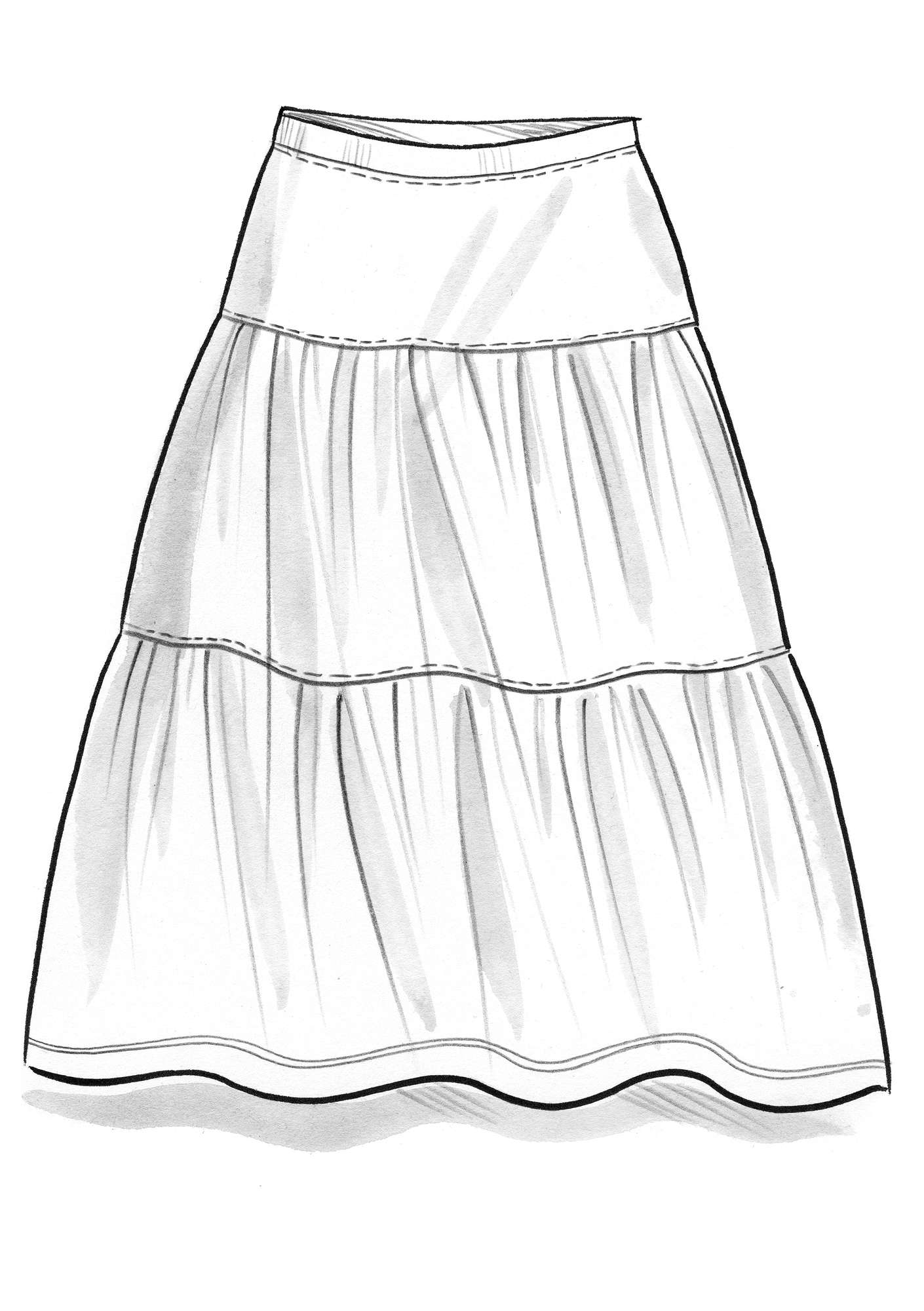 “Adena” jersey skirt in lyocell/spandex