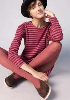 Schuhe „Myrten“ aus Veloursleder - maulbeere