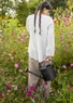 Bluse «Garden» i økologisk bomull (vanilje S)