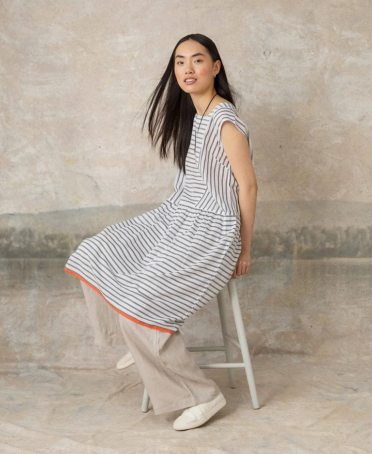 “Nord” woven dress in organic cotton