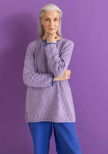 “Celia” recycled cotton favourite sweater - moonlight purple