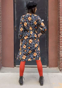 Robe "Rosendale" en coton biologique tissé - noir