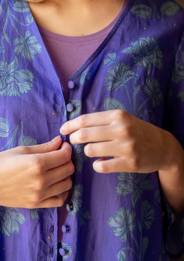 Webkleid „Meadow“ aus Bio-Baumwolle - amethyst
