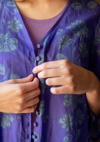 Webkleid „Meadow“ aus Bio-Baumwolle - amethyst