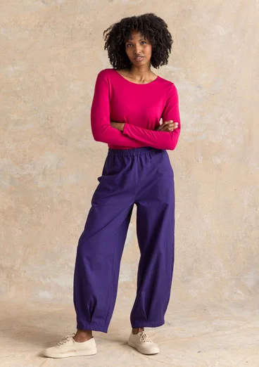 “Bianca” lyocell/elastane jersey top - cyklamen