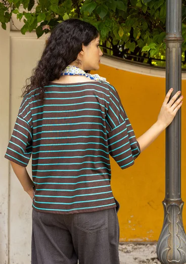 “Elise” organic cotton/modal top - dark earth