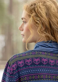 “Canwood” cardigan in organic/recycled cotton - violet