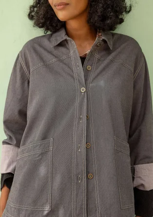 Webjacke „Ines“ aus Bio-Baumwolle - grafit