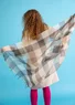 “Cleo” yarn-dyed wool shawl (limestone One Size)