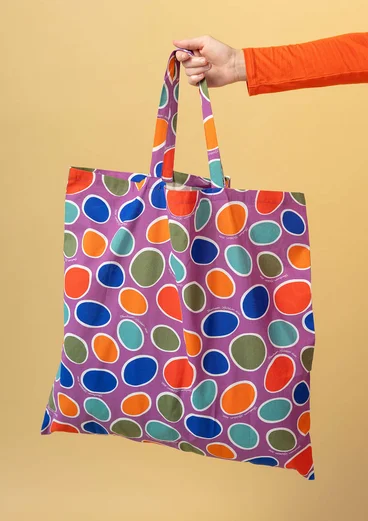 Organic cotton fabric tote bag L - multicoloured